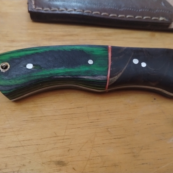 New Damascus steel blade men's hunting tactical survival knife axe mini hatchet - Picture 5 of 9